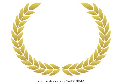 Illustration of laurel wreath headline decoration
