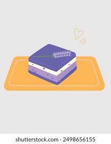 Illustration with Lavender Biscuit Cake