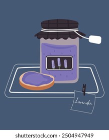 Illustration with Lavender at Jam and Bread