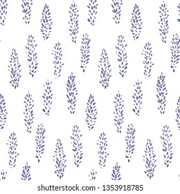 Illustration of lavender seamless pattern