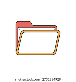 Illustration of layered folders with tabs