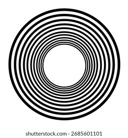 Darstellung von spiralförmigen Kreislinienlagen. geschichtete kreisförmige Linien