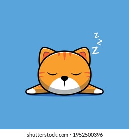 ilustración de un diseño vectorial vectorial de gatos perezosos