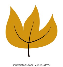 Illustration of a leaf design with an autumn theme