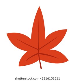 Ilustración de un diseño de hoja con un tema de otoño