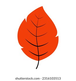Ilustración de un diseño de hoja con un tema de otoño