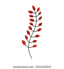Ilustración de un diseño de hoja con un tema de otoño
