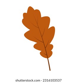 Ilustración de un diseño de hoja con un tema de otoño