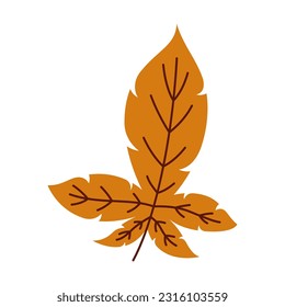Illustration of a leaf design with an autumn theme