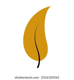 Ilustración de un diseño de hoja con un tema de otoño