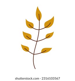 Illustration of a leaf design with an autumn theme