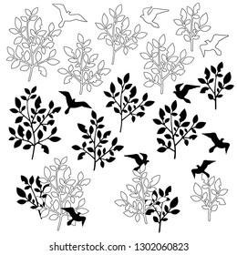 Illustration of a leaf and the dove