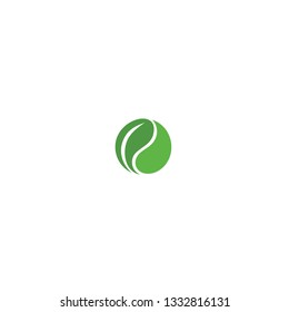 ILLUSTRATION LEAF ECO NATURE ELEMENT LOGO DESIGN VECTOR