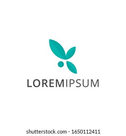 ILLUSTRATION LEAF ECO NATURE ELEMENT LOGO DESIGN VECTOR