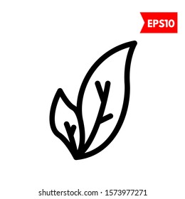 illustration of leaf flat icon