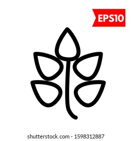 illustration of leaf flat icon