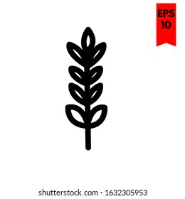 illustration of leaf flat icon