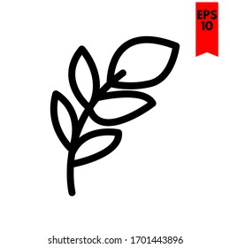 illustration of leaf flat icon