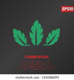 illustration of leaf flat logo