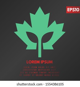 illustration of leaf flat logo