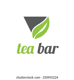 Illustration of leaf with glass. Vector