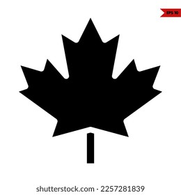 illustration of of leaf glyph icon