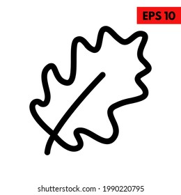 Illustration of leaf line icon