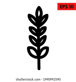 Illustration of leaf line icon