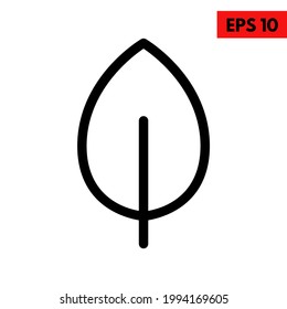 Illustration of leaf line icon