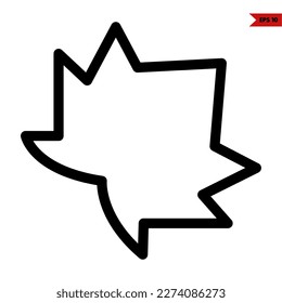 illustration of leaf line icon 