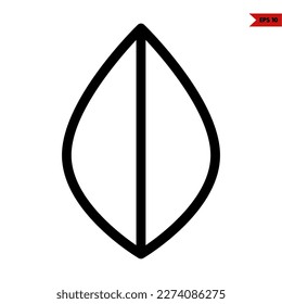 illustration of leaf line icon 