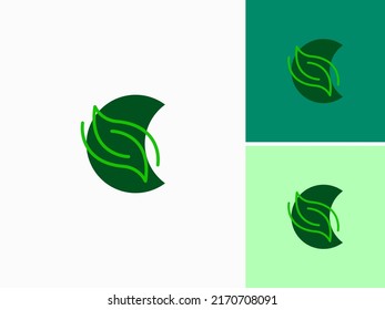 ILUSTRACIÓN VECTOR DE DISEÑO DE LOGOTIPO DE ELEMENTO NATURAL DE HOJA