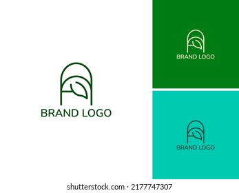 ILUSTRACIÓN VECTOR DE DISEÑO DE LOGOTIPO DE ELEMENTO NATURAL DE HOJA