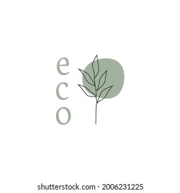 Illustration leaf nature Organic logo design