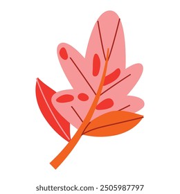 Illustration of leaf on the white background.