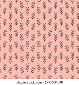 Ilustración de un patrón de hoja. Fondo orgánico floral. Textura de hoja dibujada a mano.