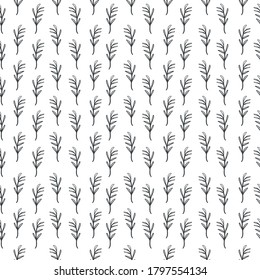 Illustration of a leaf pattern. Floral organic background. Hand-drawn sheet texture.