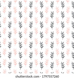 Illustration of a leaf pattern. Floral organic background. Hand-drawn sheet texture.