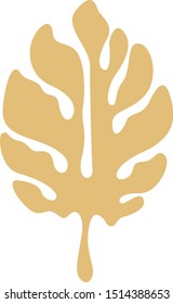 illustration of leaf, sticker,tshirt print, vector illustration