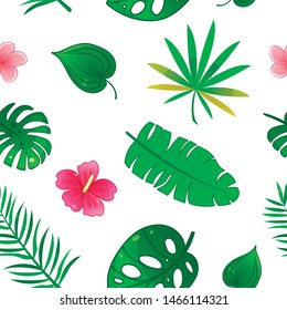 Illustration of leafs decor pattern