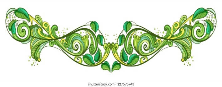 Illustration eines feinen Designrahmens auf weißem Hintergrund
