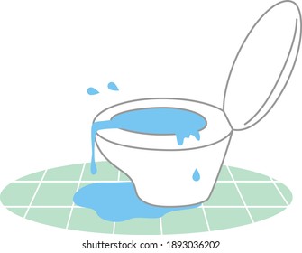 It is an illustration of a leaked toilet.