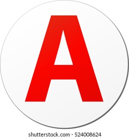 Illustration of learner french driver sticker icon