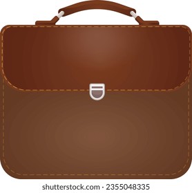 Illustration of a leather bag for a laptop
