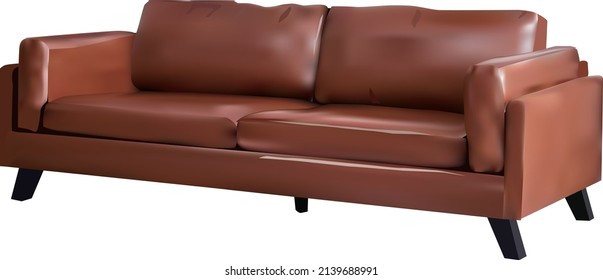 
Illustration of a leather sofa
