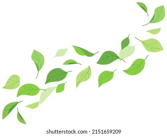 It Is An Illustration Of Leaves Blowing In The Wind.