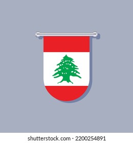 Illustration of Lebanon flag Template