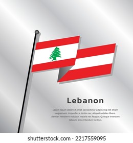 Illustration of Lebanon flag Template