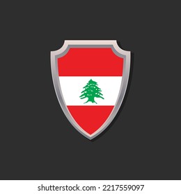 Illustration of Lebanon flag Template