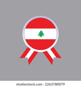 Illustration of Lebanon flag Template